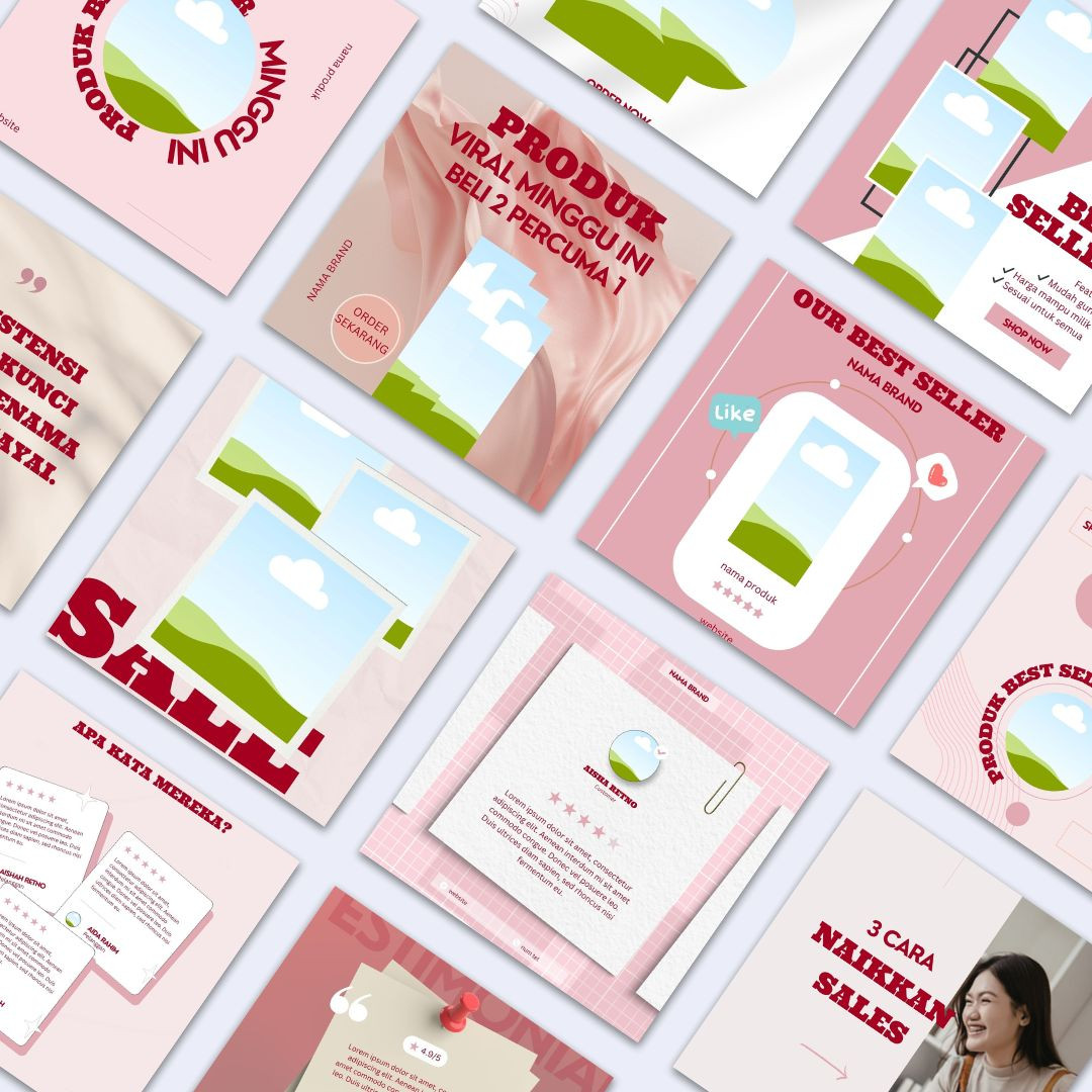 100+ Template Canva Content Bisnes